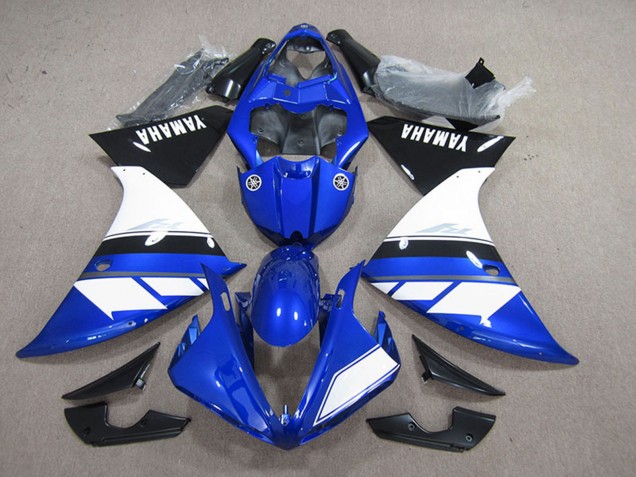 Carena Moto Yamaha YZF R1 2012-2014 - Blu Bianco Nero Lucido