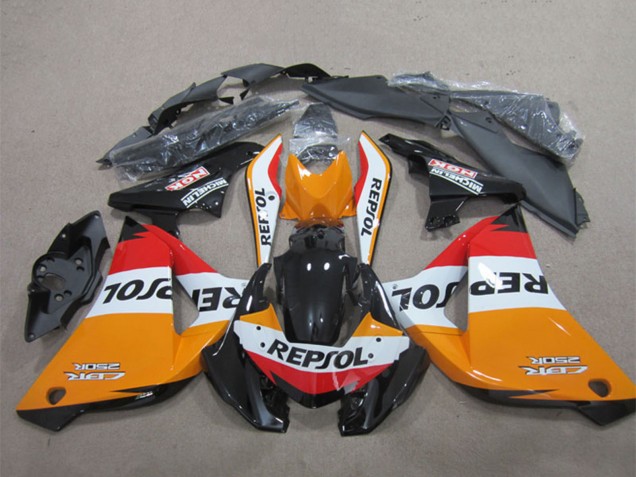 Carena Moto Honda CBR125R 2011-2016 - Arancia Bianco Rosso Nero Lucido Repsol
