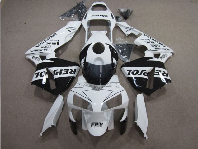 Carena Moto Honda CBR600RR 2003-2004 - Bianco Nero Lucido Repsol