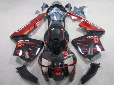 Carena Moto Honda CBR600RR 2003-2004 - Nero Lucido Rosso RACARDI Fabbrica