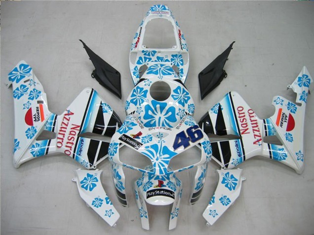 Carena Moto Honda CBR600RR 2005-2006 - Bianco Blu Rosso Nastro Azzurro 46