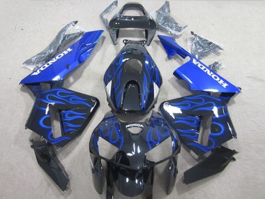 Kit Carena Moto Honda CBR600RR 2005-2006 - Nero Lucido Blu Fiamma Fabbrica