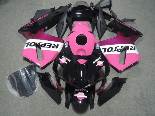 Carena Moto Honda CBR600RR 2005-2006 - Nero Lucido Rosa Repsol