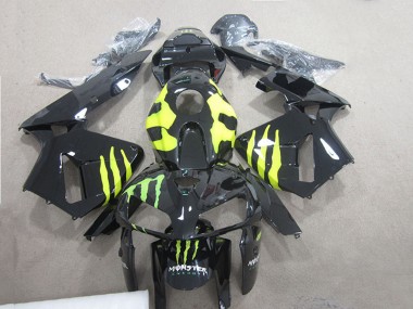 Carena Moto Honda CBR600RR 2005-2006 - Nero Lucido Verde Mostro Fabbrica