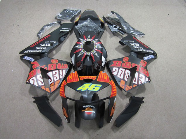 Carena Moto Honda CBR600RR 2005-2006 - Nero Opaco Valentino Rossi Repsol 46
