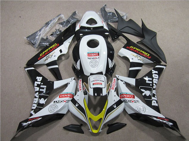 Carena Moto Honda CBR600RR 2007-2008 - Bianco Oro Nero Lucido PlayBoy HRC