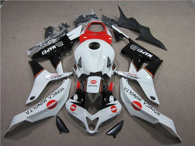 Carena Moto Honda CBR600RR 2007-2008 - Bianco Rosso Nero Lucido Konica Minolta MAPEI