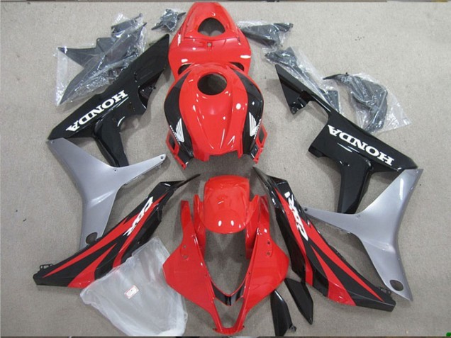 Carena Moto Honda CBR600RR 2007-2008 - Argento Rosso Nero Lucido