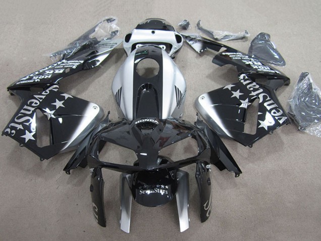 Carena Moto Honda CBR600RR 2007-2008 - Argento Nero Lucido SevenStars