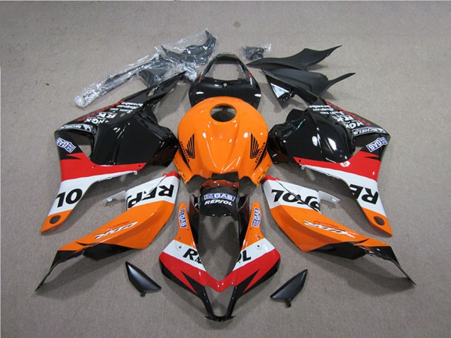 Carena ABS Honda CBR600RR 2009-2012 - Arancia Bianco Rosso Nero Lucido Repsol