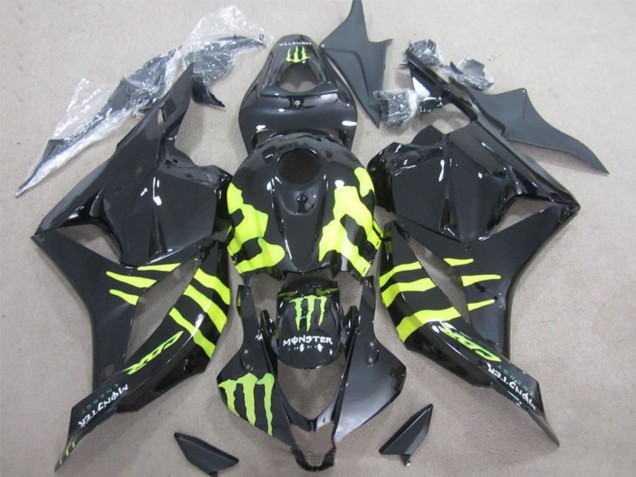 Carena Moto Honda CBR600RR 2009-2012 - Nero Lucido Giallo Mostro