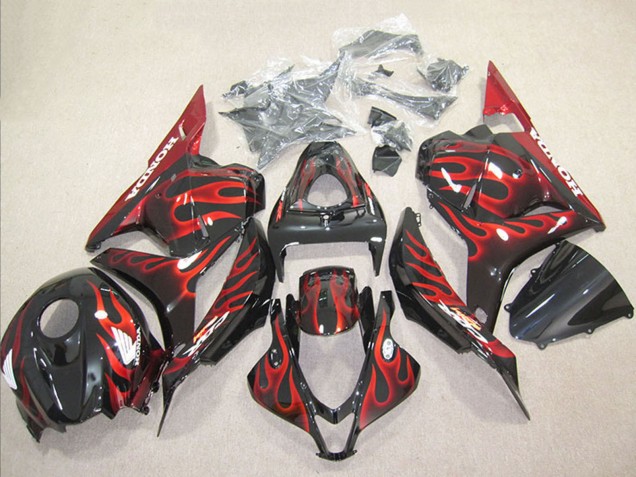 Carena Moto Honda CBR600RR 2009-2012 - Nero Lucido Rosso Fiamma