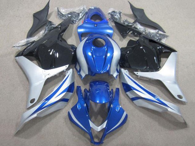 Carena Moto Honda CBR600RR 2009-2012 - Argento Blu Nero Lucido Banda