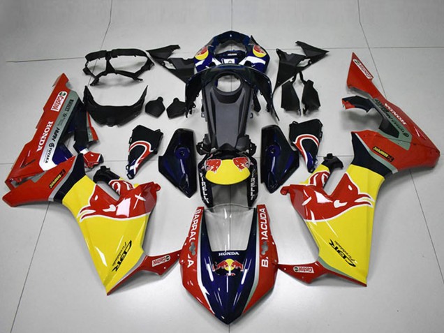 Carena Moto Honda CBR1000RR 2017-2023 - Blu Giallo Nero Lucido Red Bull