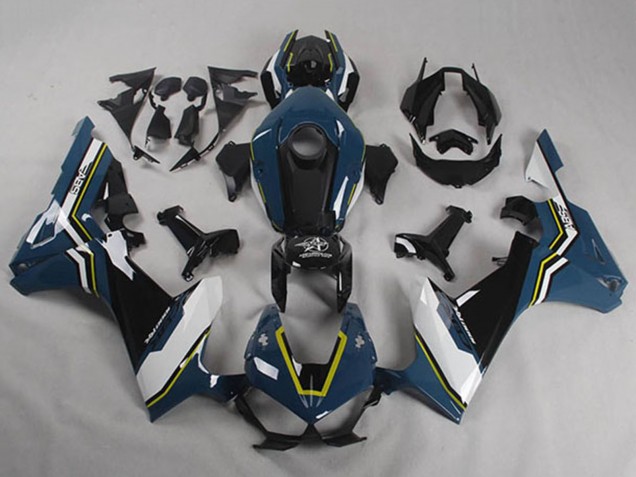 Carena Moto Honda CBR1000RR 2017-2023 - Blu Bianco Giallo Nero Lucido Shocker