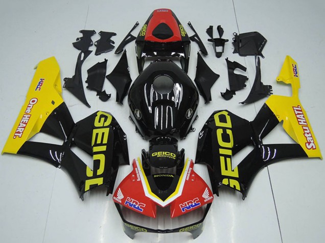Carena Moto Honda CBR1000RR 2012-2016 - Rosso Giallo Nero Lucido HRC One Heart GEICO