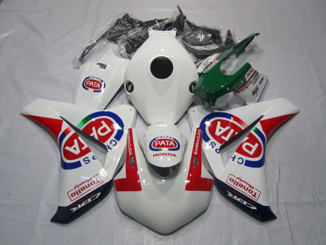 Carena Moto Honda CBR1000RR 2008-2011 - Bianco Rosso Blu Pata