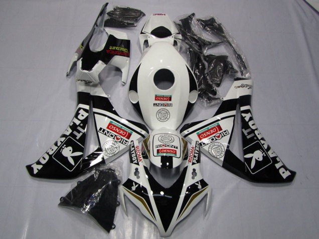 Carena Moto Honda CBR1000RR 2008-2011 - Bianco Nero Lucido DENSO Playboy