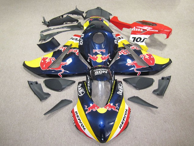 Carena Moto Honda CBR1000RR 2008-2011 - Blu Scuro Giallo Rosso Repsol Red Bull