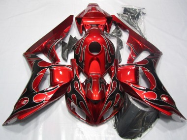 Carena Moto Honda CBR1000RR 2006-2007 - Rosso Nero Lucido Fiamma Fabbrica