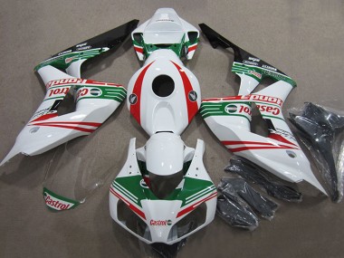 Carena Moto Honda CBR1000RR 2006-2007 - Bianco Rosso Verde Nero Lucido Castrol Fabbrica