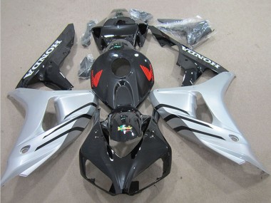 Kit Carena Moto ABS Honda CBR1000RR 2006-2007 - Argento Nero Lucido Fabbrica