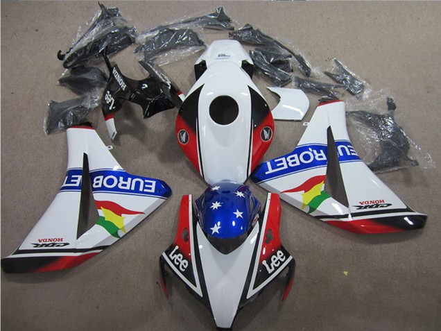 Carene Moto Honda CBR1000RR 2008-2011 - Bianco Rosso Blu Stella Carrera EuroBet Lee