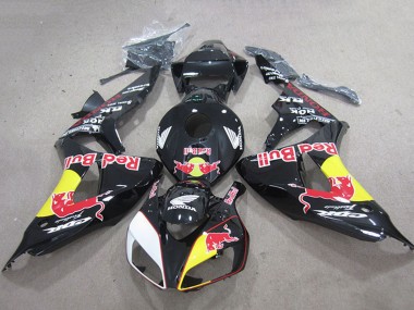Carena Moto Honda CBR1000RR 2006-2007 - Nero Lucido Giallo Bianco Red Bull Fabbrica
