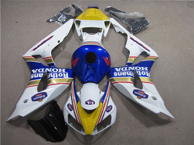 Carena Moto Honda CBR1000RR 2006-2007 - Bianco Blu Giallo Oro Rothmans