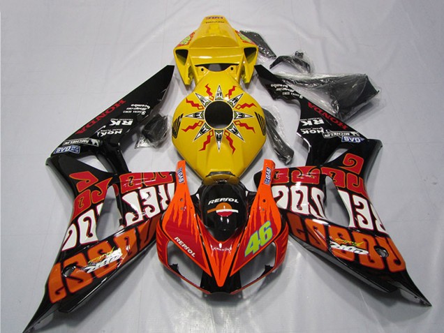 Carena Moto Honda CBR1000RR 2006-2007 - Giallo Arancia Nero Lucido Rossi Repsol 46