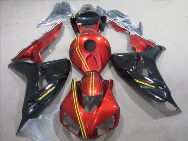 Carena Moto Honda CBR1000RR 2006-2007 - Rosso Giallo Nero Lucido Fabbrica