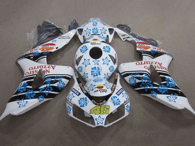 Carena Moto Honda CBR1000RR 2006-2007 - Bianco Azzurro Chiaro Nero Lucido Rosso Nastro Azzurro Repsol 46 Fabbrica