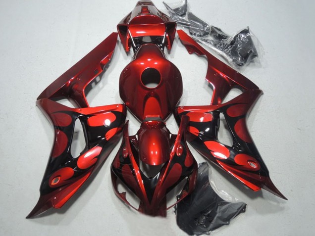 Carena Moto Honda CBR1000RR 2006-2007 - Rosso Nero Lucido Fiamma
