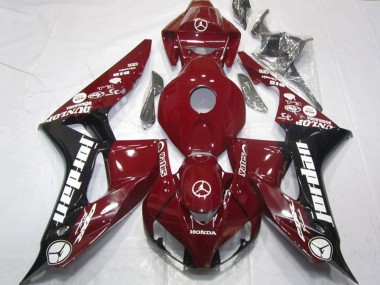 Carena Moto Honda CBR1000RR 2006-2007 - Rosso Bordeaux Nero Lucido Bianco Jordan Fabbrica