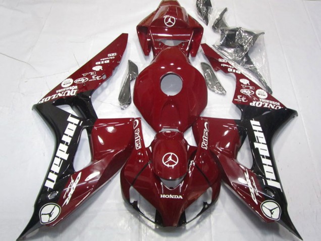 Carena Moto Honda CBR1000RR 2006-2007 - Rosso Bordeaux Nero Lucido Bianco Jordan