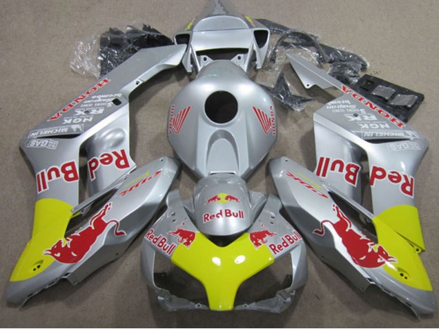Carena Moto Honda CBR1000RR 2004-2005 - Argento Giallo Red Bull