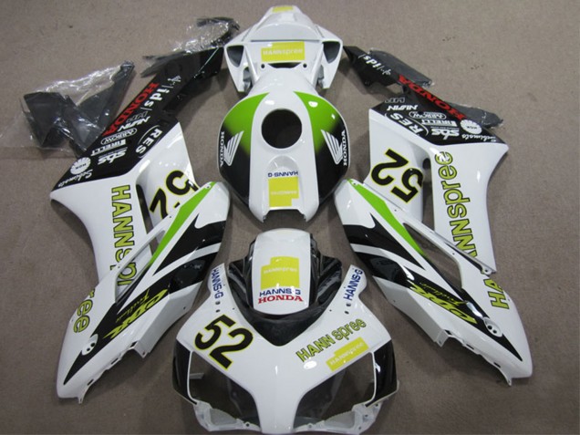 Carena Moto Honda CBR1000RR 2004-2005 - Bianco Giallo Verde Nero Hannspree 52