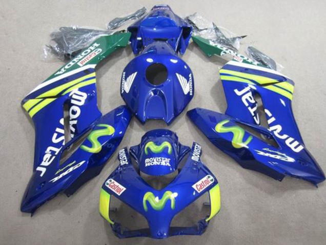 Carena Moto Honda CBR1000RR 2004-2005 - Blu Verde Giallo MoviStar Castrol