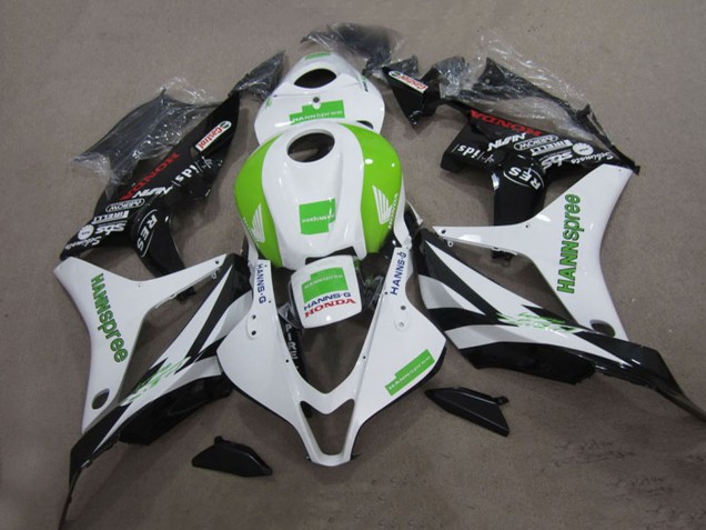 Carena Moto Honda CBR1000RR 2004-2005 - Bianco Verde Nero Lucido Hannspree
