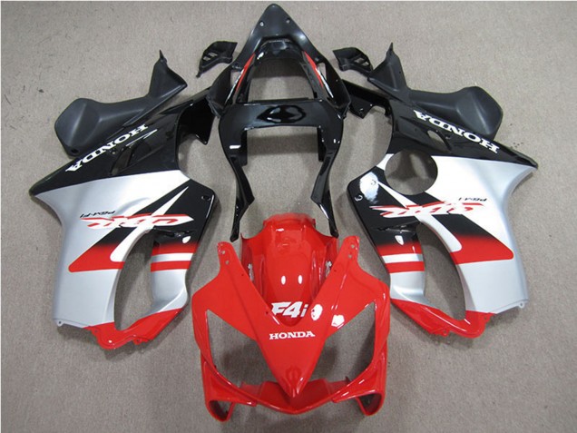 Carena Moto Honda CBR600 F4i 2001-2003 - Argento Rosso Nero Lucido