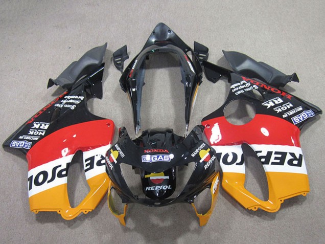 Carena Moto Honda CBR600 F4 1999-2000 - Arancia Bianco Rosso Nero Lucido Repsol