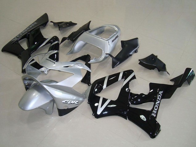 Carena Moto Honda CBR900RR 929 2000-2001 - Argento Nero Lucido