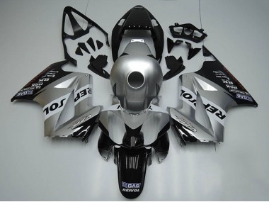 Carena Moto Honda VFR 800 2002-2013 - Argento Bianco Nero Lucido Repsol Fabbrica