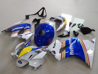 Carena Moto Honda VFR 800 2002-2013 - Bianco Blu Giallo Rothmans Fabbrica