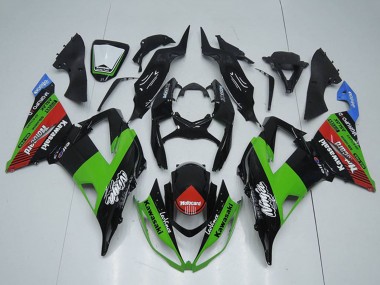Carena Moto Kawasaki ZX6R 2013-2018 - Nero Lucido Verde Rosso Blu Motocard Fabbrica