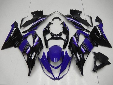 Kit Carena Moto Kawasaki ZX6R 2013-2018 - Blu Nero Lucido Fabbrica