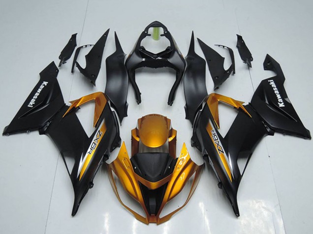 Carena Moto Kawasaki ZX6R 2013-2018 - Nero Opaco Arancia