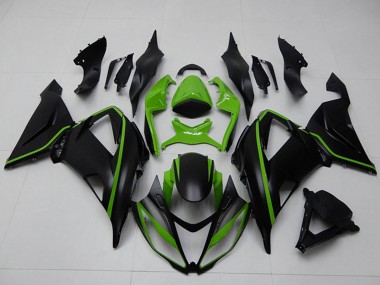 Carena Moto Kawasaki ZX6R 2013-2018 - Verde Nero Opaco Fabbrica