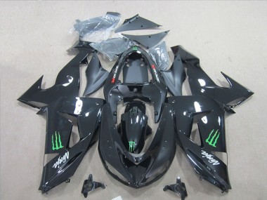Carena Moto Kawasaki ZX6R 2007-2008 - Nero Ninja Verde Mostro Fabbrica