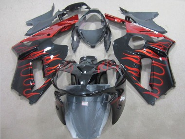 Carena Moto Kawasaki ZX6R 2007-2008 - Nero Rosso Fiamma Fabbrica